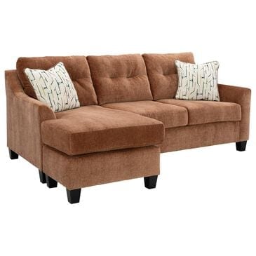 Ashley Amity Bay Stationary Sofa Chaise in Clay, , large