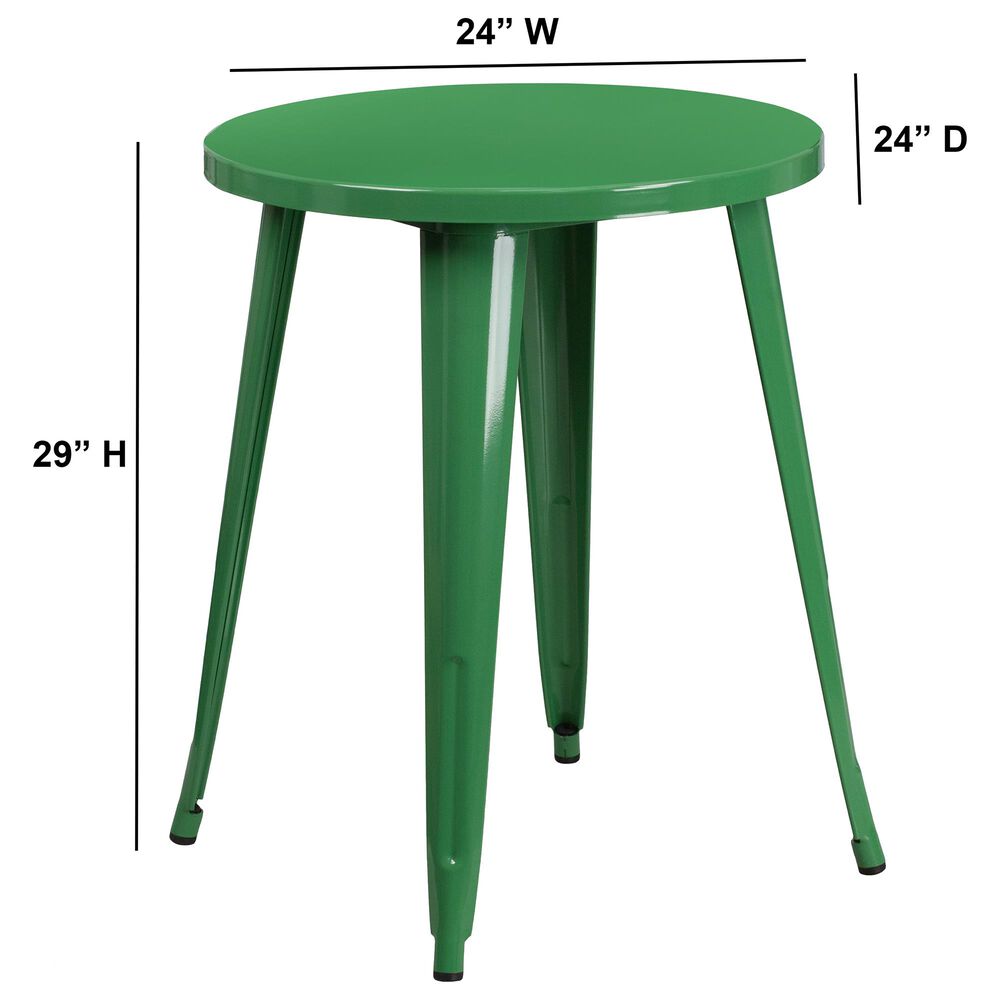 Flash Furniture 24&quot; Round Table in Green, , large