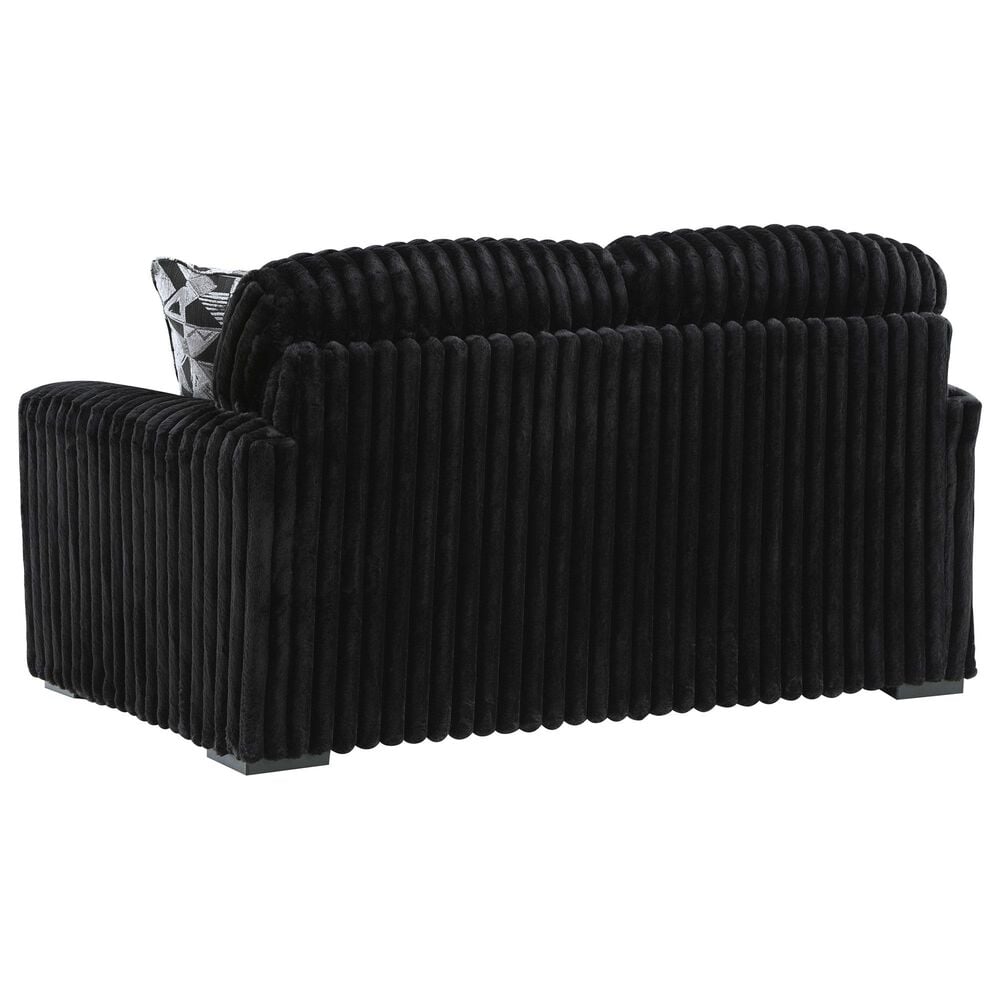 Ashley Midnight-Madness Stationary Loveseat in Onyx, , large
