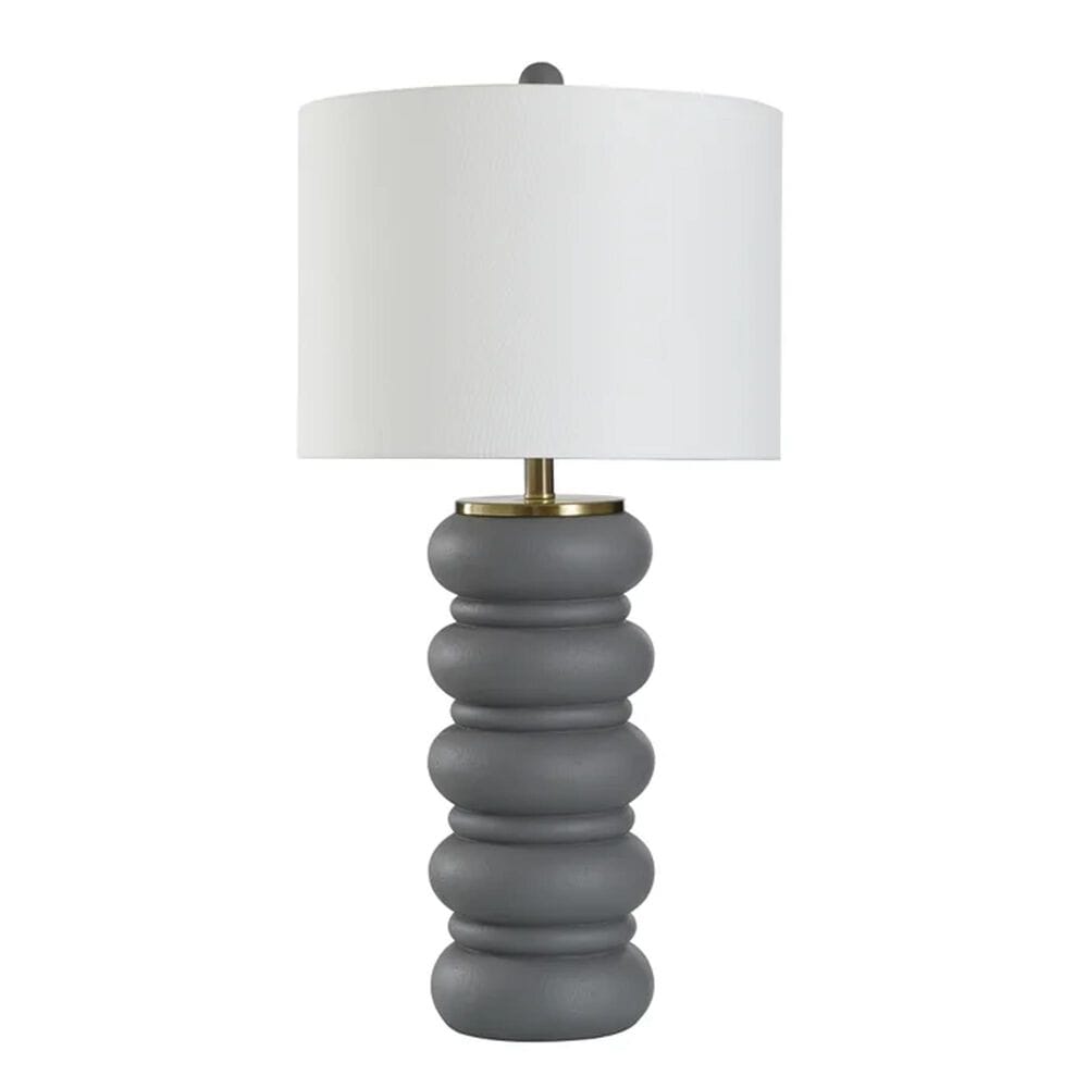Flair Industries Frosted Charcoal Table Lamp, , large