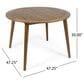 Hearth and Haven 5-Piece Outdoor Round Dining Set with Cream Cushion in Brown Mix, , large