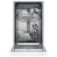 Bosch 300 Series 18" Built-In Smart Dishwasher with 5 Wash Cycles in White, , large