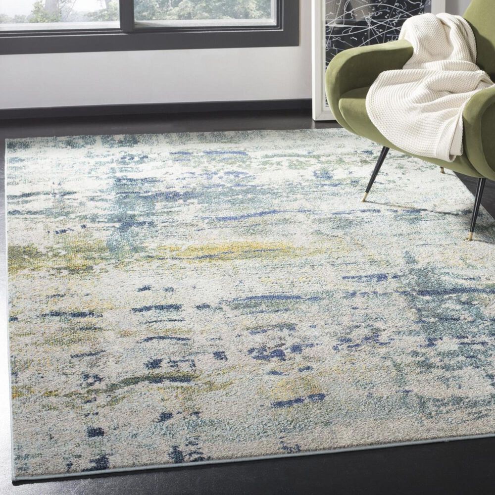 Safavieh Monaco MNC259M 5&#39;1&quot; x 7&#39;7&quot; Blue and Grey Area Rug, , large