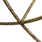 Furniture of America Lalia Side Table with Tempered Glass Top and X-Base in Matte Gold, , large