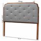 Baxton Studio Shanti King Panel Headboard in Walnut Brown, , large