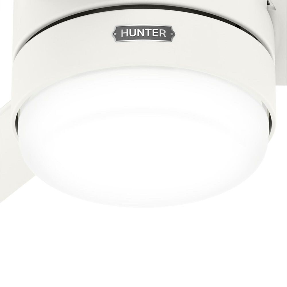 Hunter Gilmour 44&quot; Outdoor Ceiling Fan with LED Lights in Matte White, , large