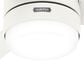 Hunter Gilmour 44" Outdoor Ceiling Fan with LED Lights in Matte White, , large