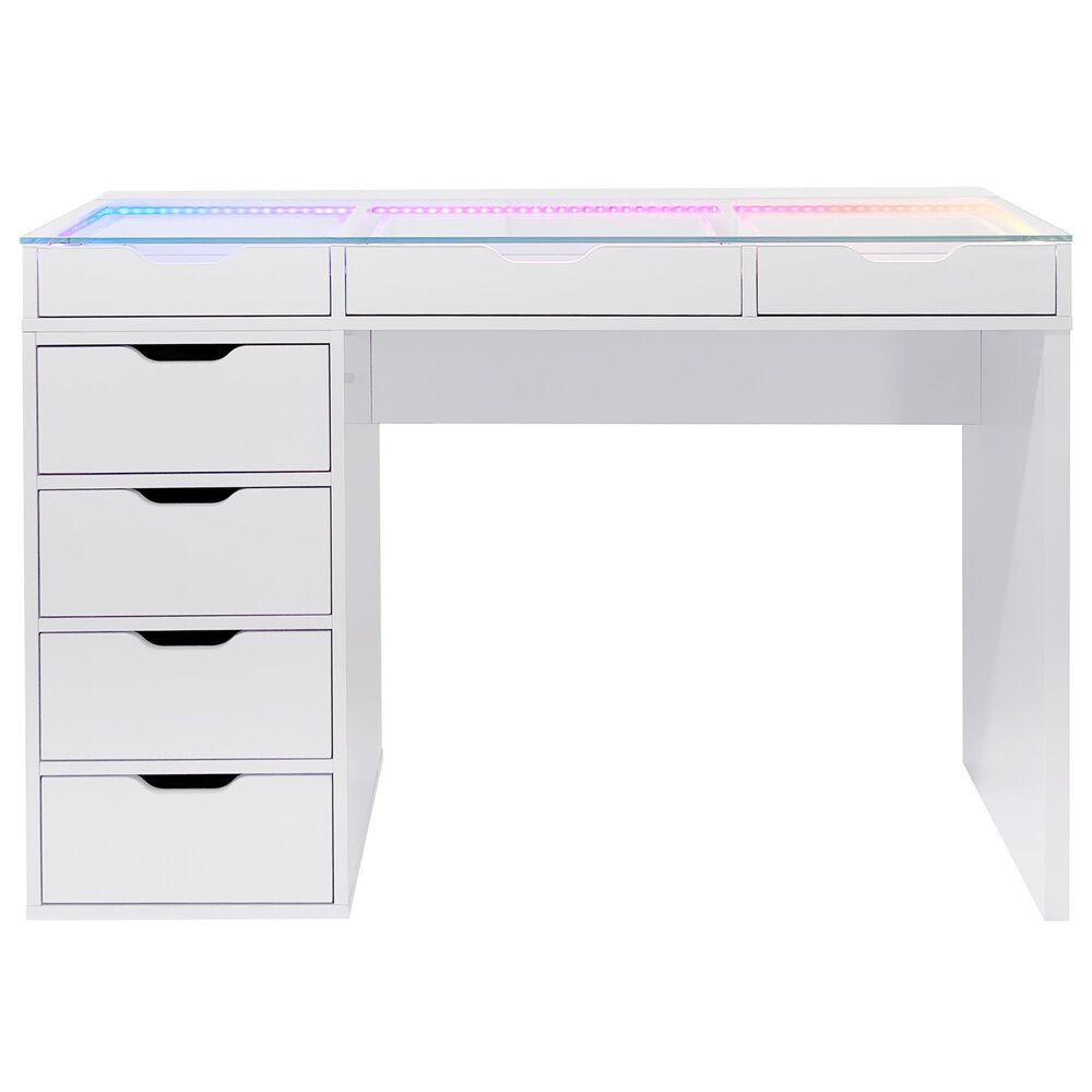 Impressions Vanity RGB Light Vanity and Mirror without Seat in White, , large