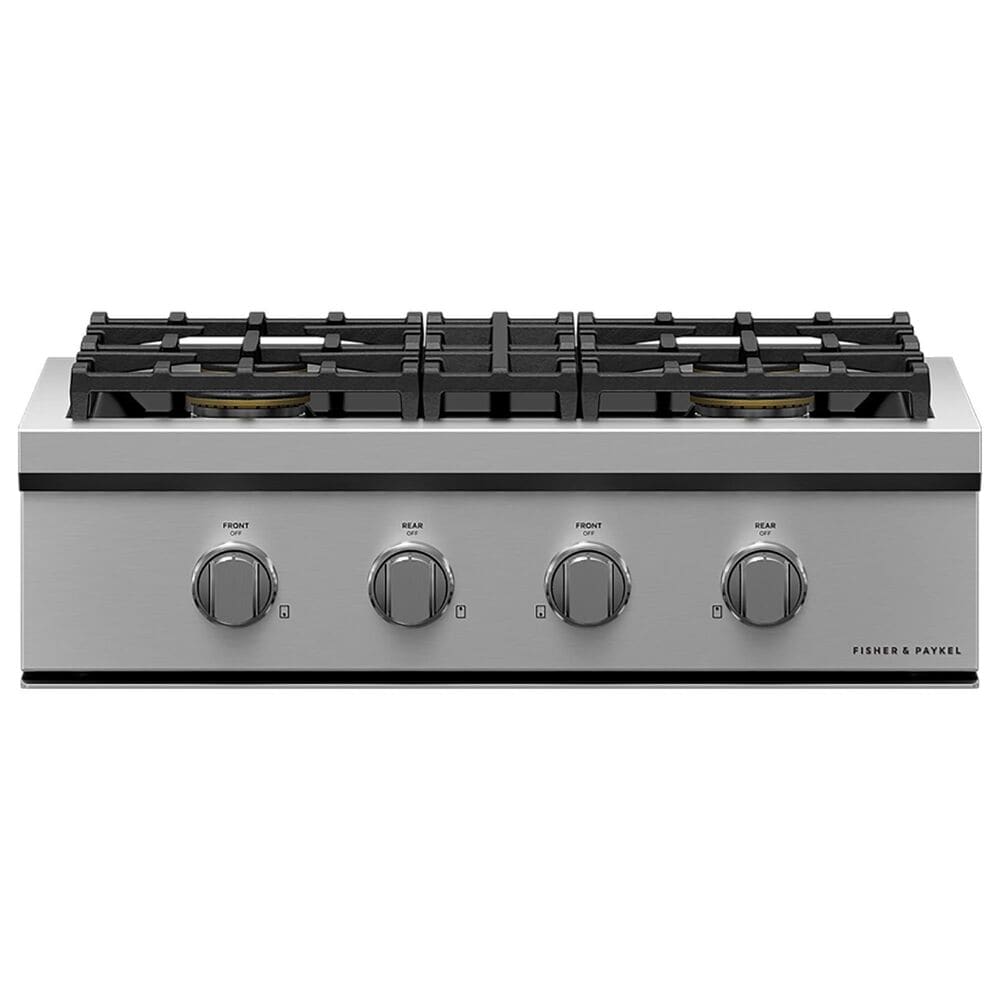 Fisher & Paykel 30" Natural Gas Rangetop with 4-Burner in Stainless Steel, , large