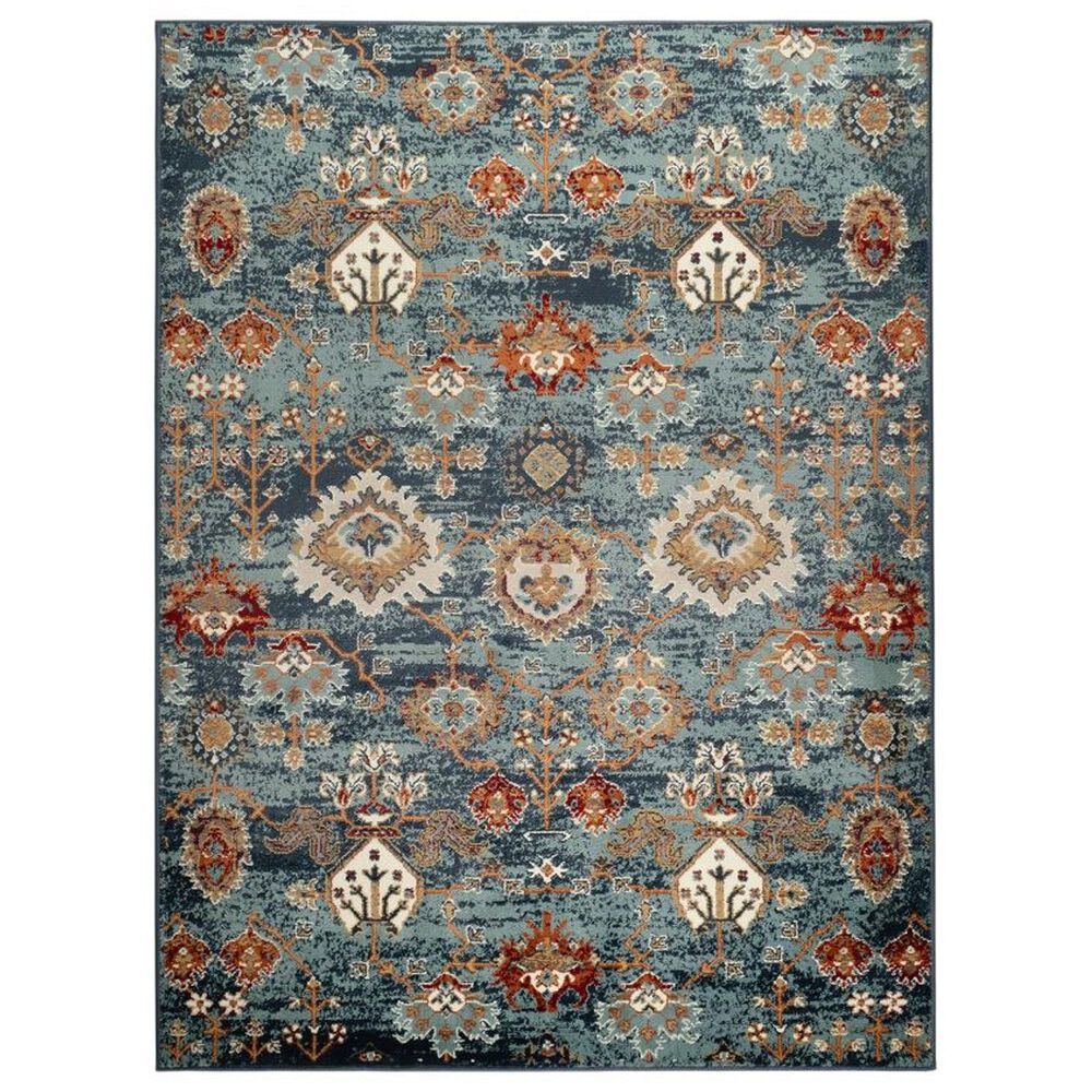 Amer Rugs Allure 8"9" x 11"9" Teal Blue Area Rug, , large
