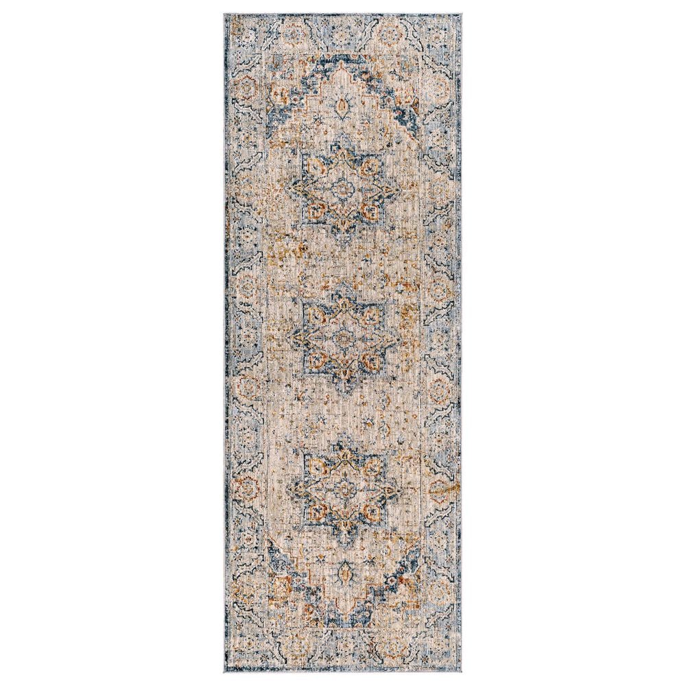 Surya Laila 2"7" x 7"3" Teal, Burnt Orange, Gray, Sage and Cream Runner, , large