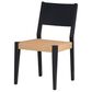 Linon Home Decor Cadence Side Chair with Woven Rope Seat in Black, , large
