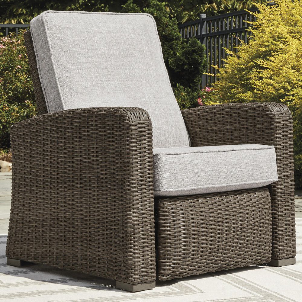 Ashley Beachcroft Outdoor Recliner in Beige, , large