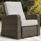 Ashley Beachcroft Outdoor Recliner in Beige, , large