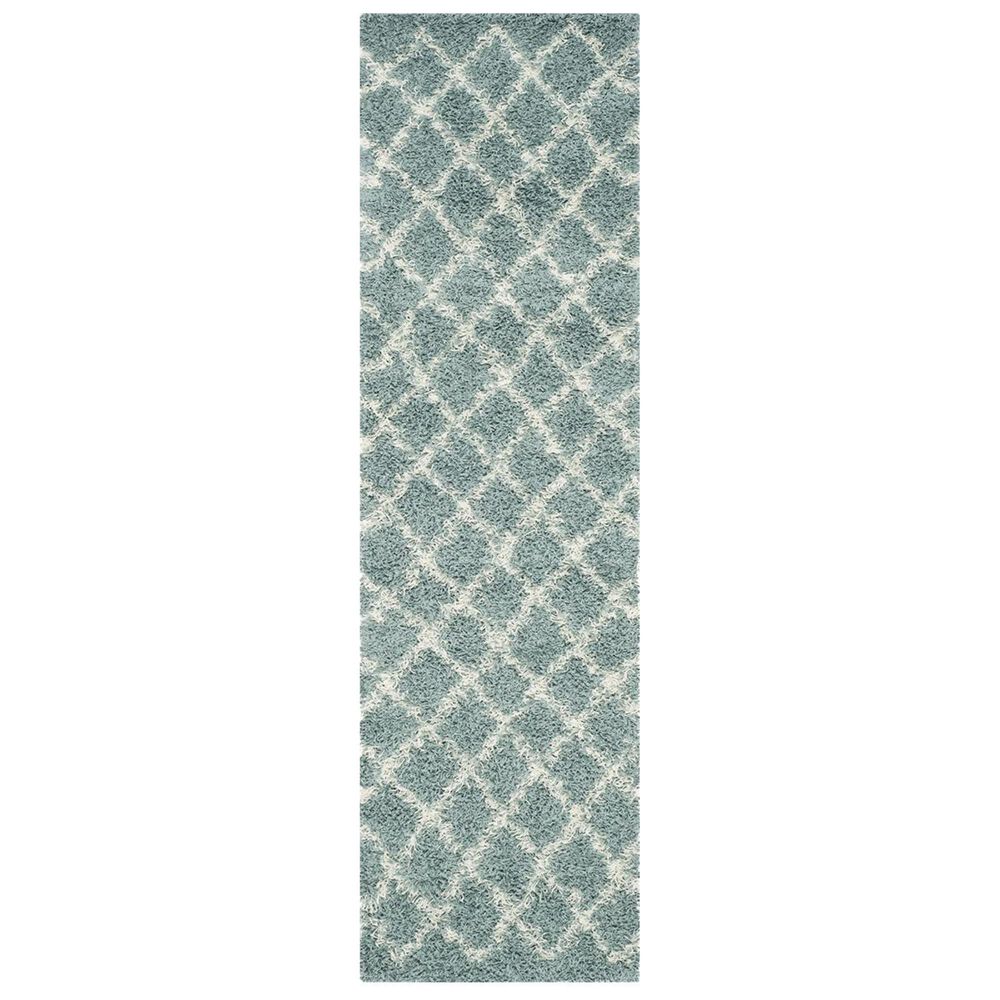 Safavieh Dallas Shag SGD258C-28 2"3" x 8" Seafoam/Ivory Runner, , large