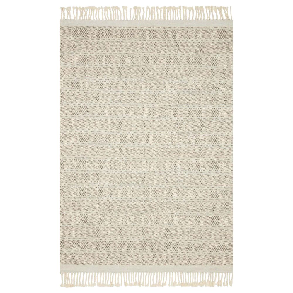 Magnolia Home Myra MYR-03 9"3" x 13" White and Natural Area Rug, , large