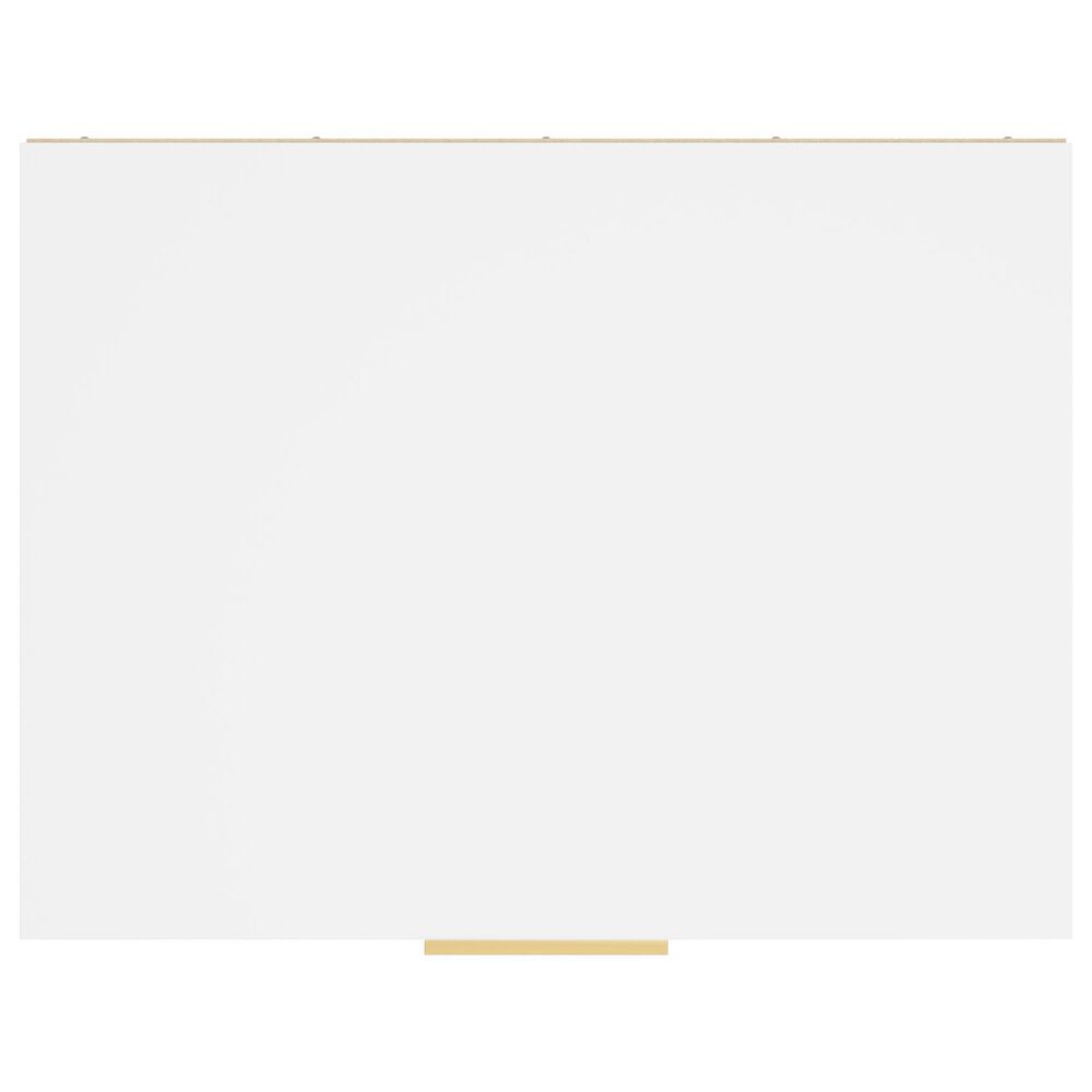 Ashley Socalle 1-Drawer Nightstand in Matte White and Gold, , large