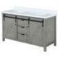 Lexora Home Marsyas 60" Double Bathroom Vanity in Ash Grey with White Quartz Top and Rectangular Sinks, , large