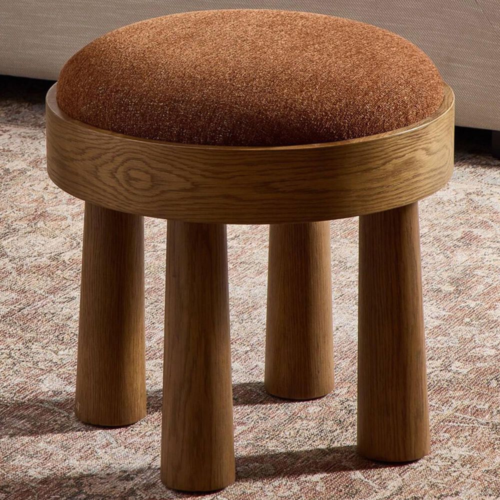 Four Hands Louise Accent Stool in Crypton Wayfarer Sienna, , large