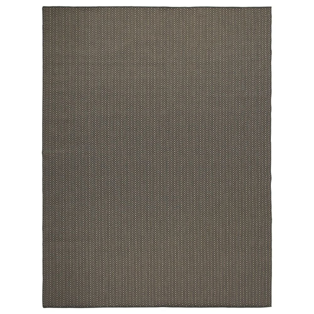 Nourison Horizon HOZ02 Charcoal 10" x 14" Indoor/Outdoor Area Rug, , large