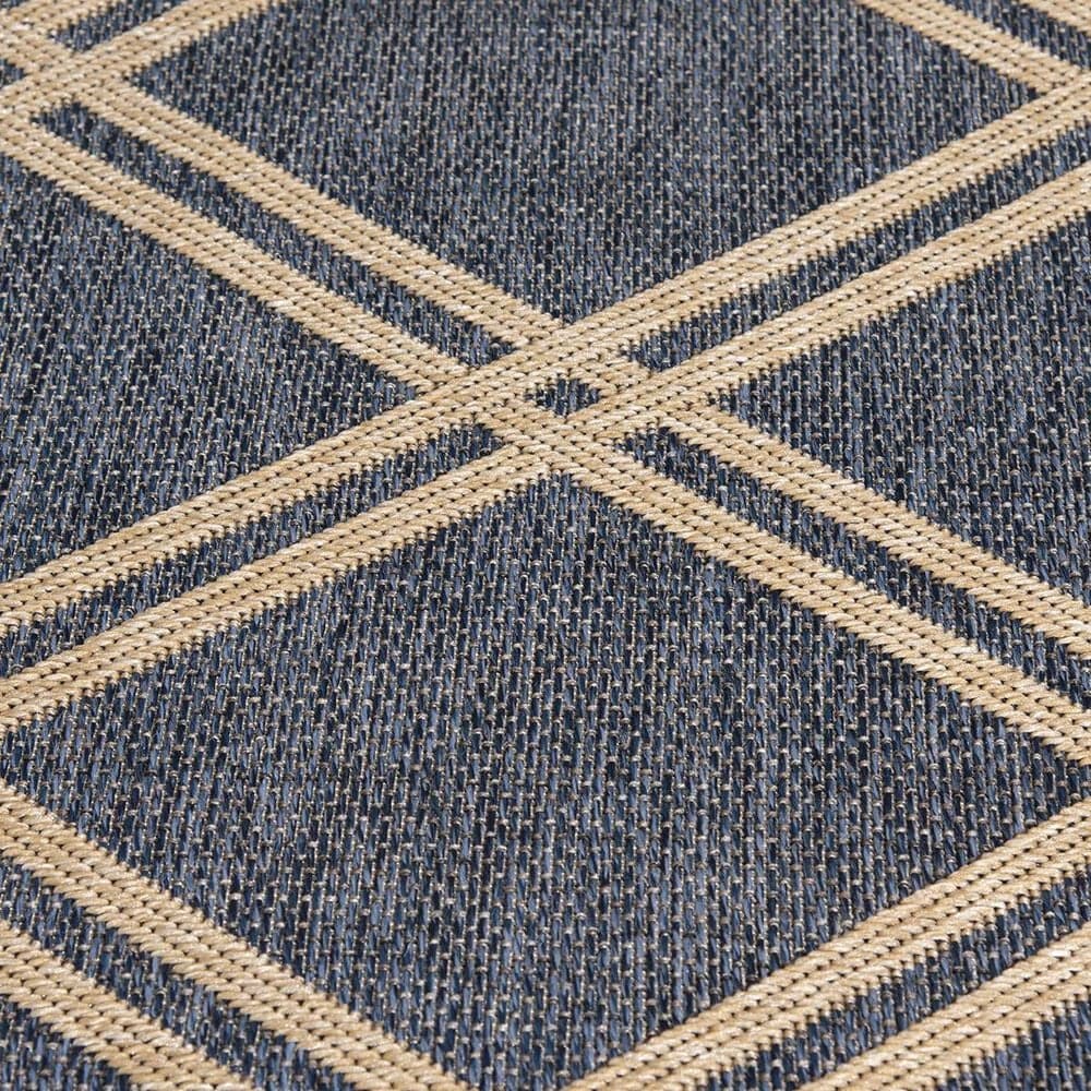 Trisha Yearwood Rug Collection Gather Minot 6&#39;7&quot; x 9&#39;6&quot; Cobalt and Natural Area Performance Rug, , large