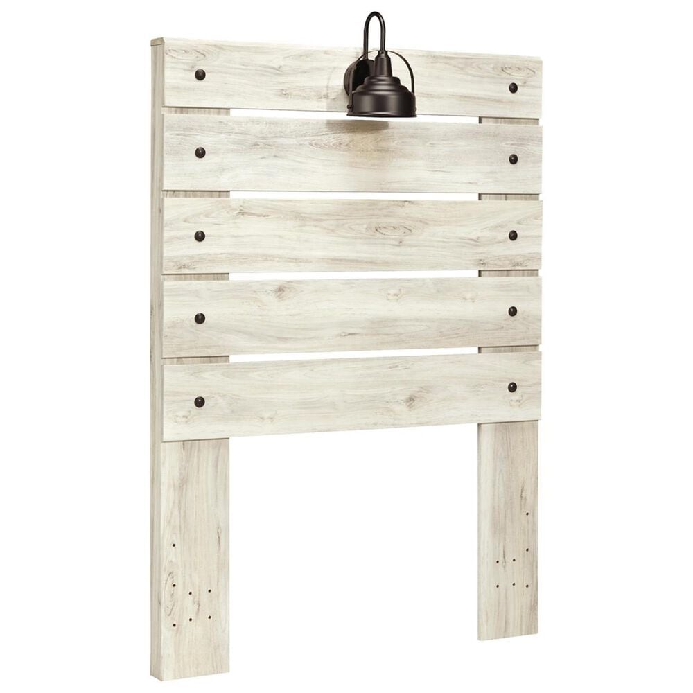 Ashley Cambeck Twin Panel Bed in Whitewash with Lighting, , large