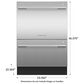 Fisher & Paykel Built-In Tall Double Drawer Dishwasher in EZKleen Stainless Steel, , large
