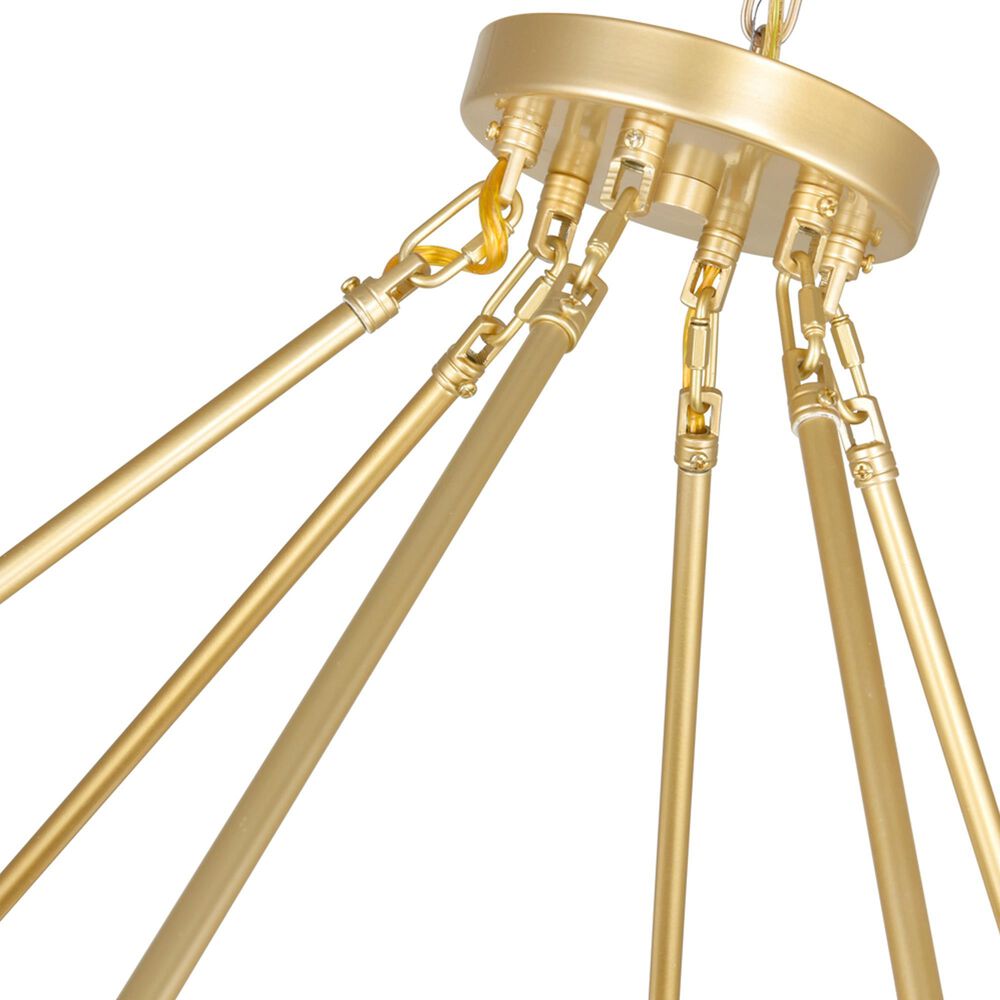 CWI Lighting Arya 45-Light Chandelier with White Shade in Satin Gold, , large