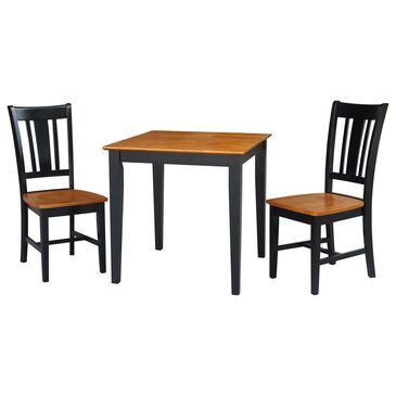 International Concepts 3-Piece Modern Farmhouse  Dining Table in Black, , large