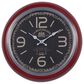 Maple and Jade 17" Wall Clock in Brick Red, , large