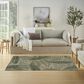 Nourison Garden Oasis GOA02 Ivory and Green 4" x 6" Indoor/Outdoor Area Rug, , large