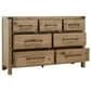 Millenium Ridgester California King Panel Bed with Dresser, Chest and Two Nightstands in Light Brown with USB Ports, , large