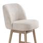 Armen Living Sadie 26" Swivel Counter Height Stool in Washed Wood, , large