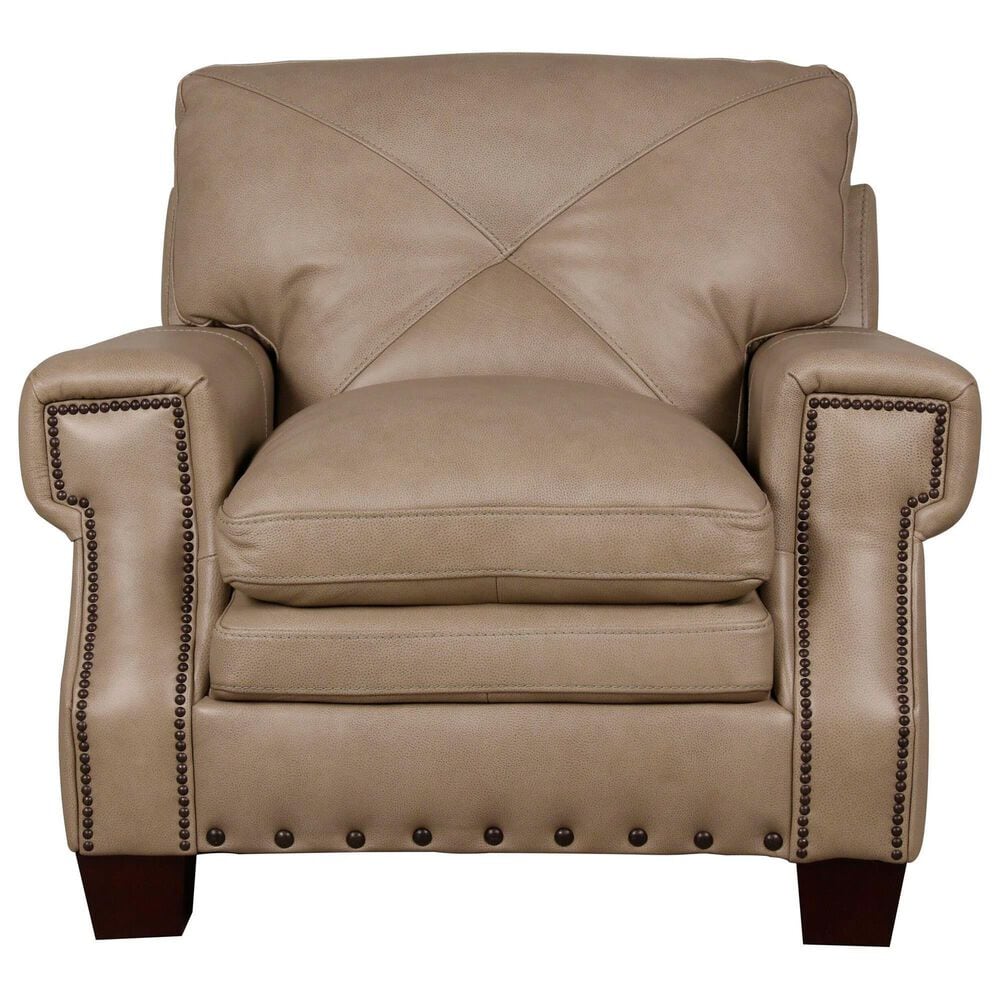 Bordeaux &amp; Co 3-Piece Stationary Leather Living Room Set in Juno Pebble, , large