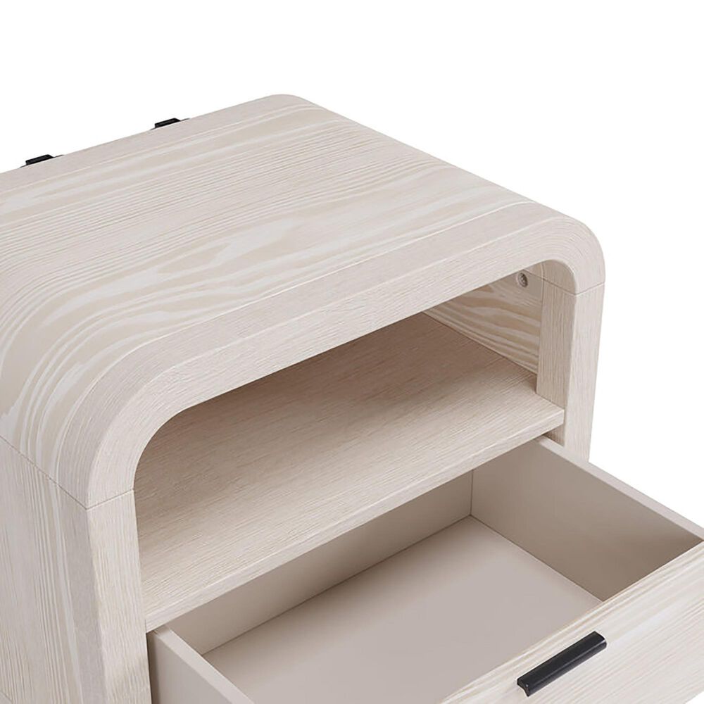 Urban Home Drake 1-Drawer Nightstand in White, , large