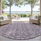 Dalyn Rug Company Soft Essentials Floral Purple 8" Round Indoor/Outdoor Area Rug, , large