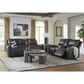 Ashley Glossmore Manual Reclining Sofa in Black, , large