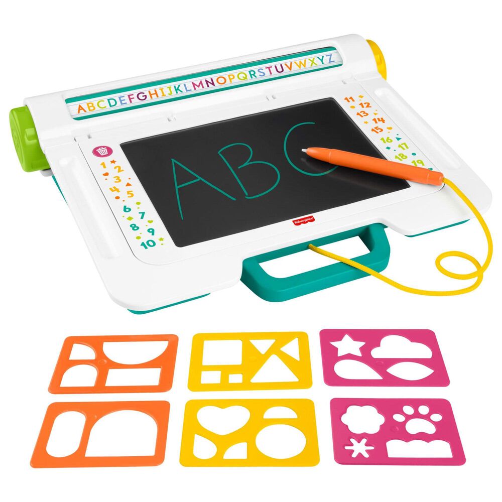 Fisher Price Learn and Doodle Desk Drawing Tablet with LCD Screen in Multicolor, , large