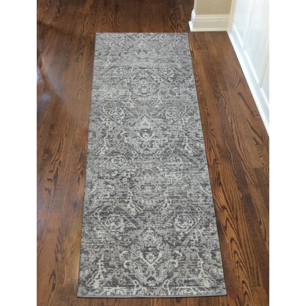 Radici USA Livigno Damask 2&#39;2&quot; x 7&#39;7&quot; Grey Area Rug, , large
