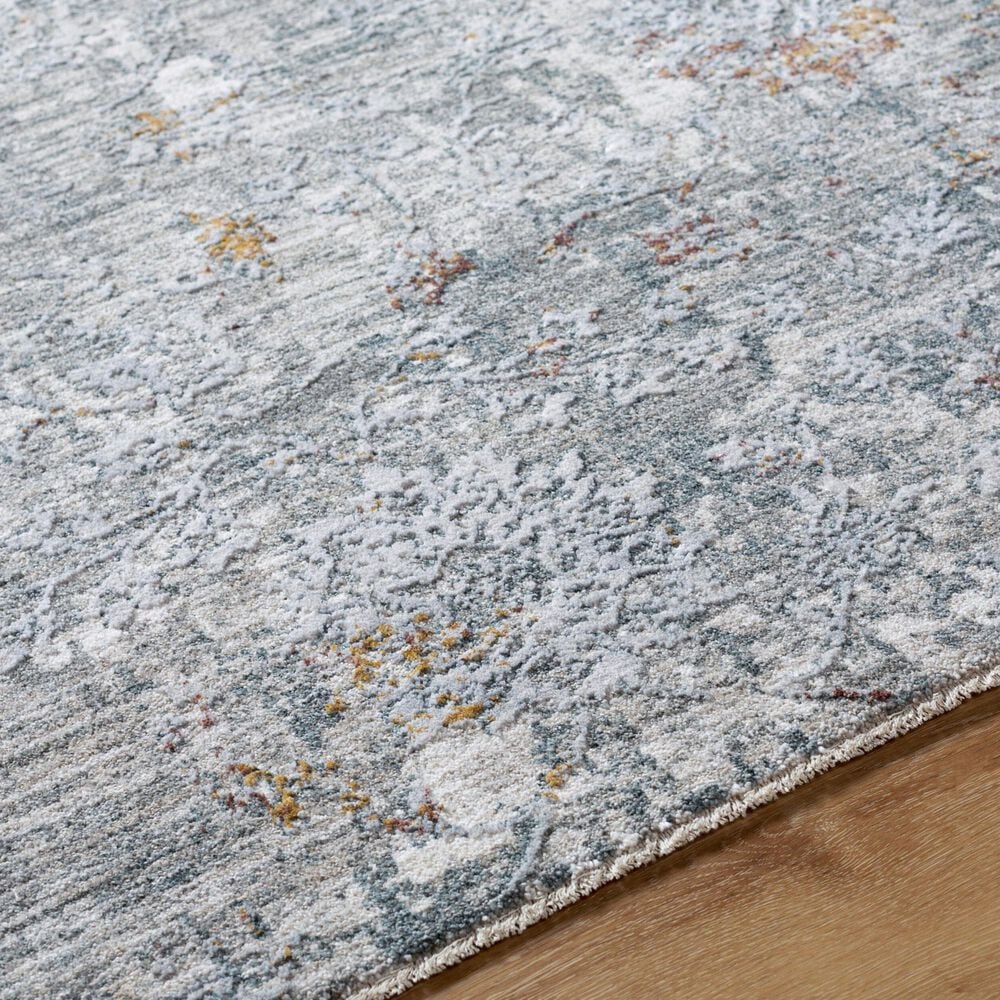 Surya Dresden DRE-2319 Medium Gray, Gray, White, Light Slate, Mustard and Rust 7'10" x 10'2" Area Rug, , large