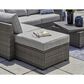 Ashley Petal Road 4-Piece Patio Sectional Set in Gray, , large