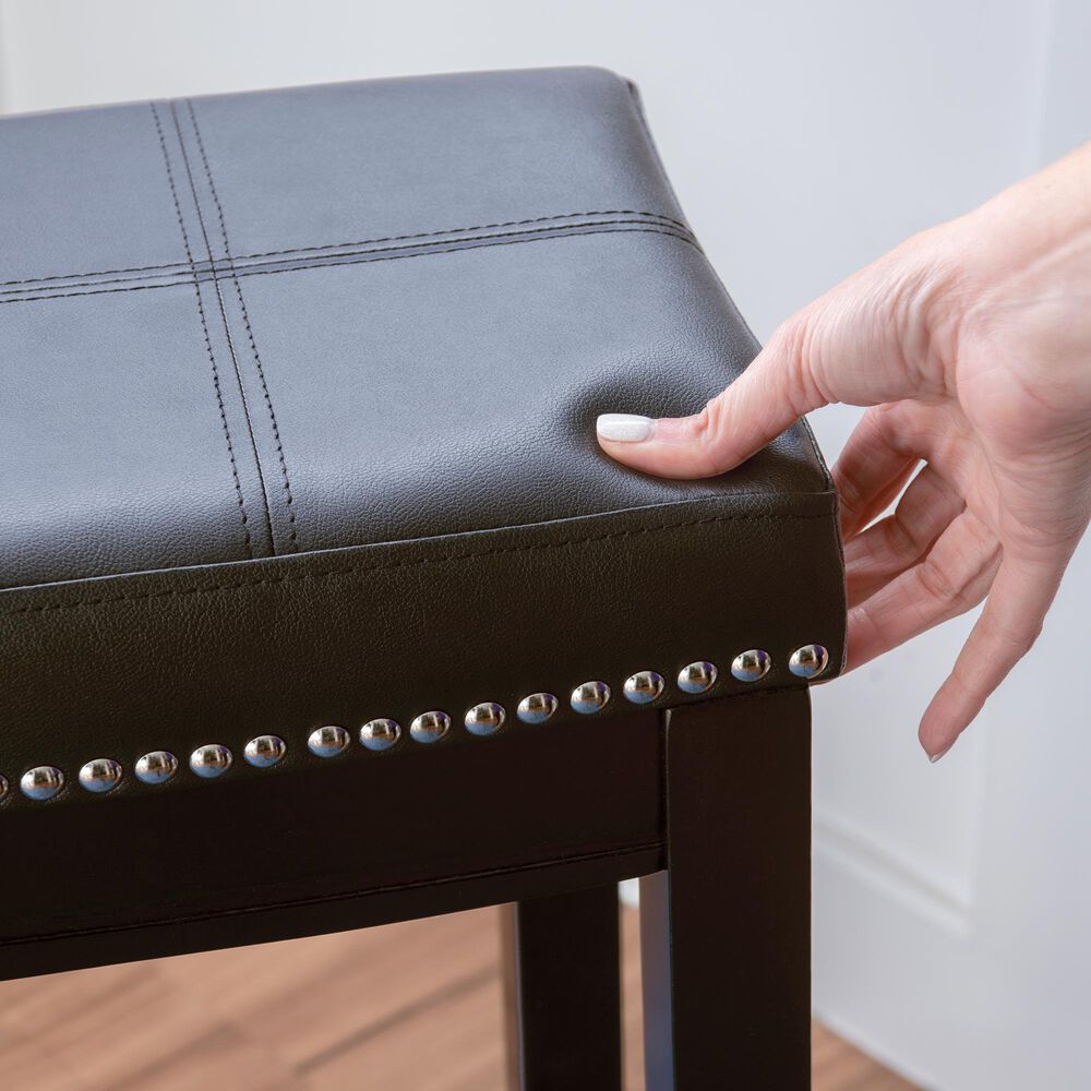 Linon Home Decor Claridge Bar Stool in Black, , large