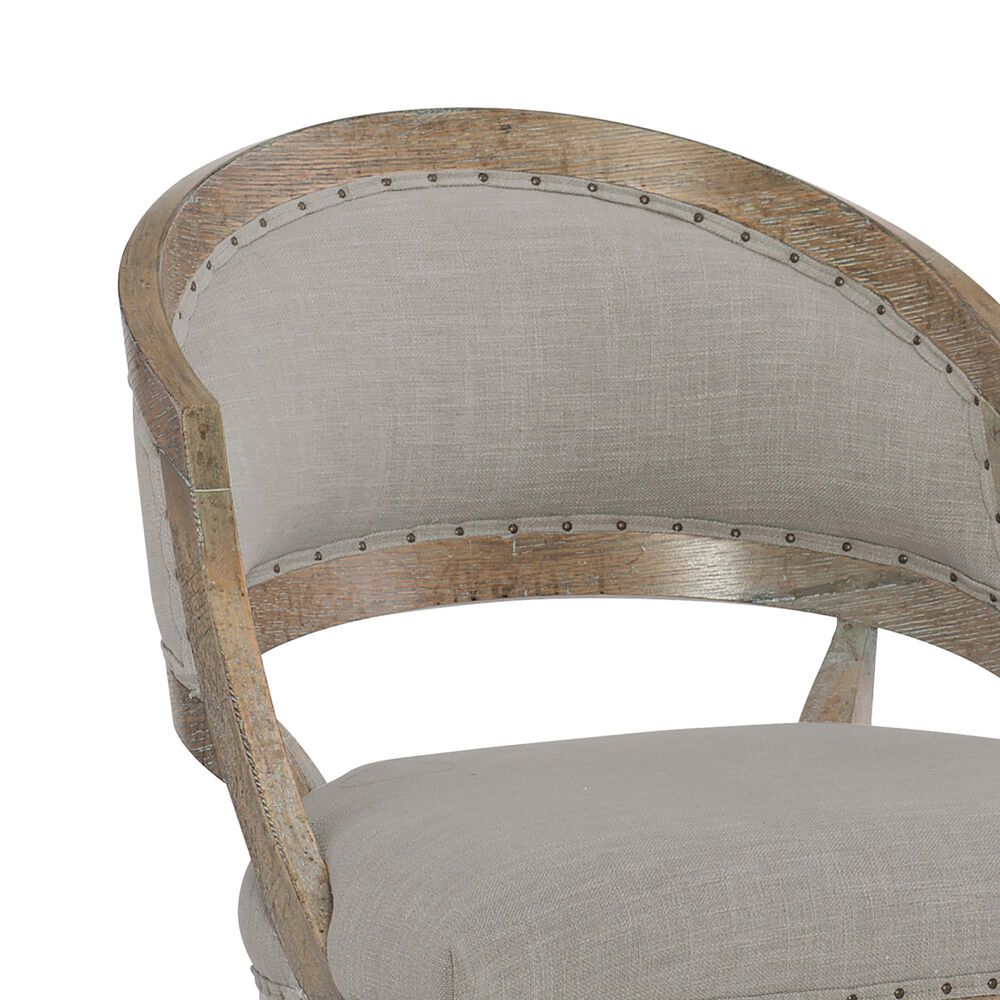 Hooker Furniture Boheme Garnier Barrel Back Chair with Grey Cushion in Antique Milk &#40;Set of 2&#41;, , large