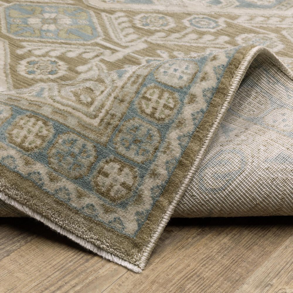 Oriental Weavers Maeve MAE08 Brown and Blue 6&#39;7&quot; x 9&#39;6&quot; Area Rug, , large