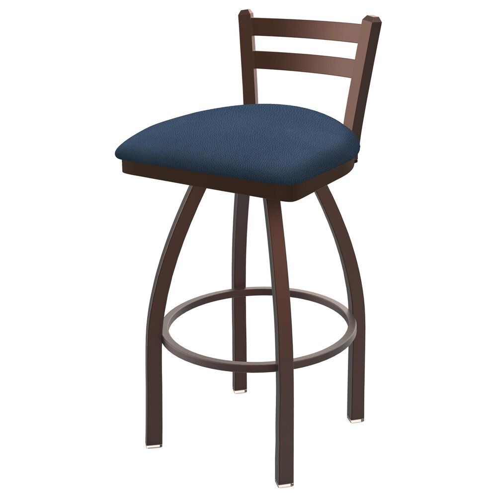 Holland Bar Stool 411 Jackie 25" Low Back Swivel Counter Stool with Bronze and Rein Bay Seat, , large