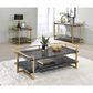 Furniture of America Magee Coffee Table Set in Black and Gold (Set of 2), , large