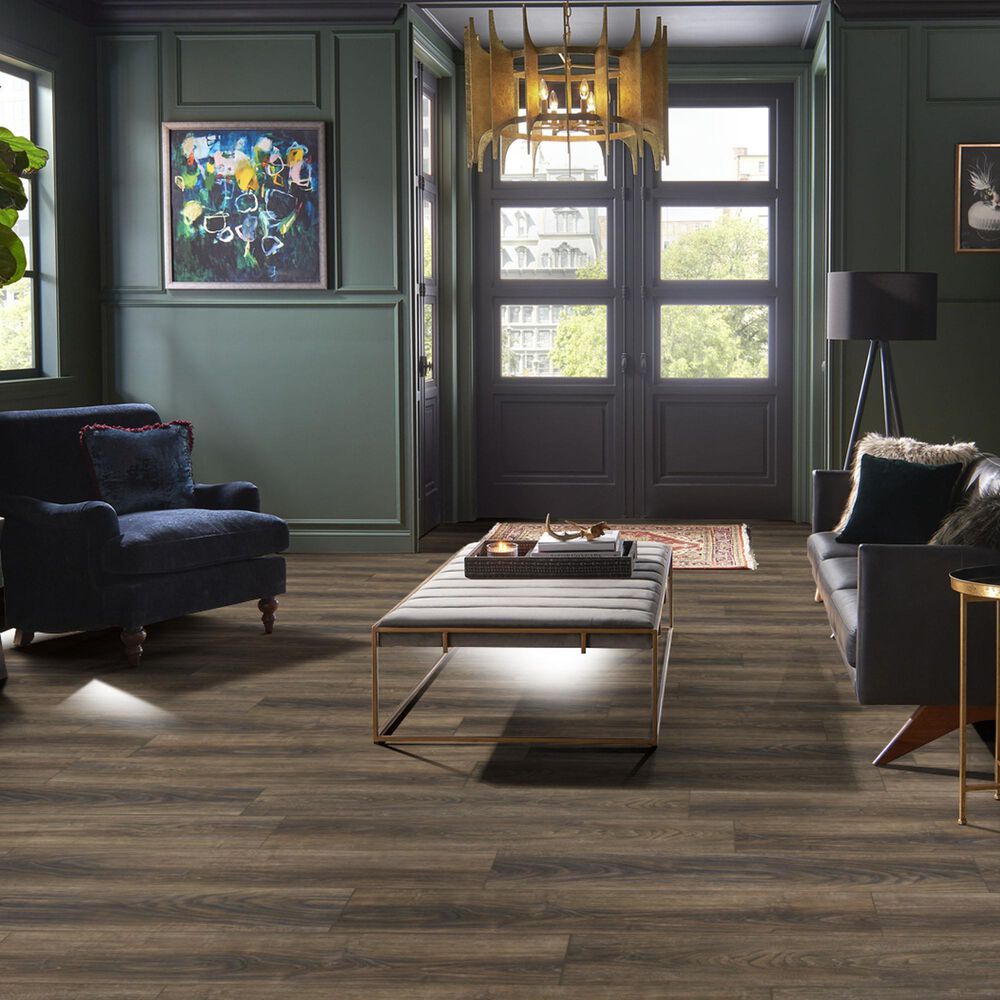 Mannington REALTA Glue Heritage Walnut Acorn 7&quot; x 48&quot; Luxury Vinyl Plank, , large