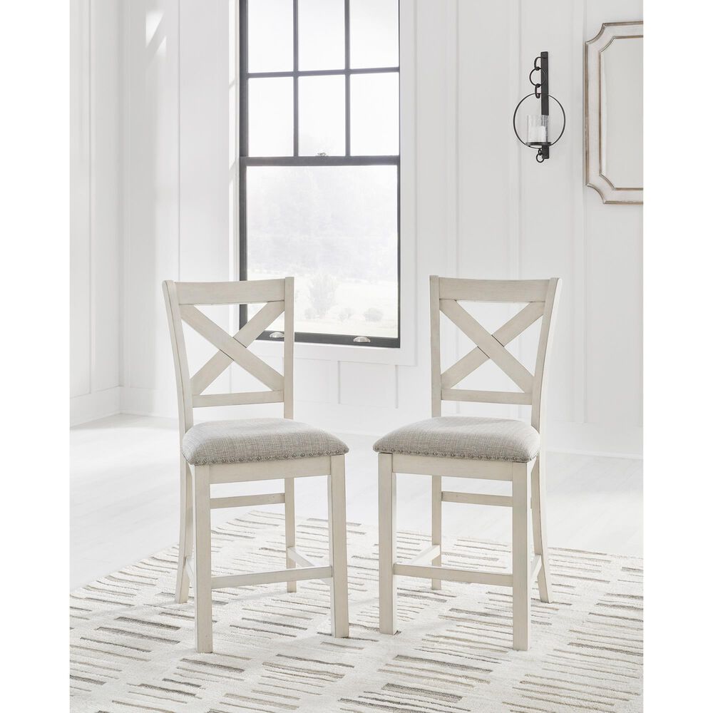 Ashley Robbinsdale 7-Piece Counter Height Dining Set in Antique White, , large