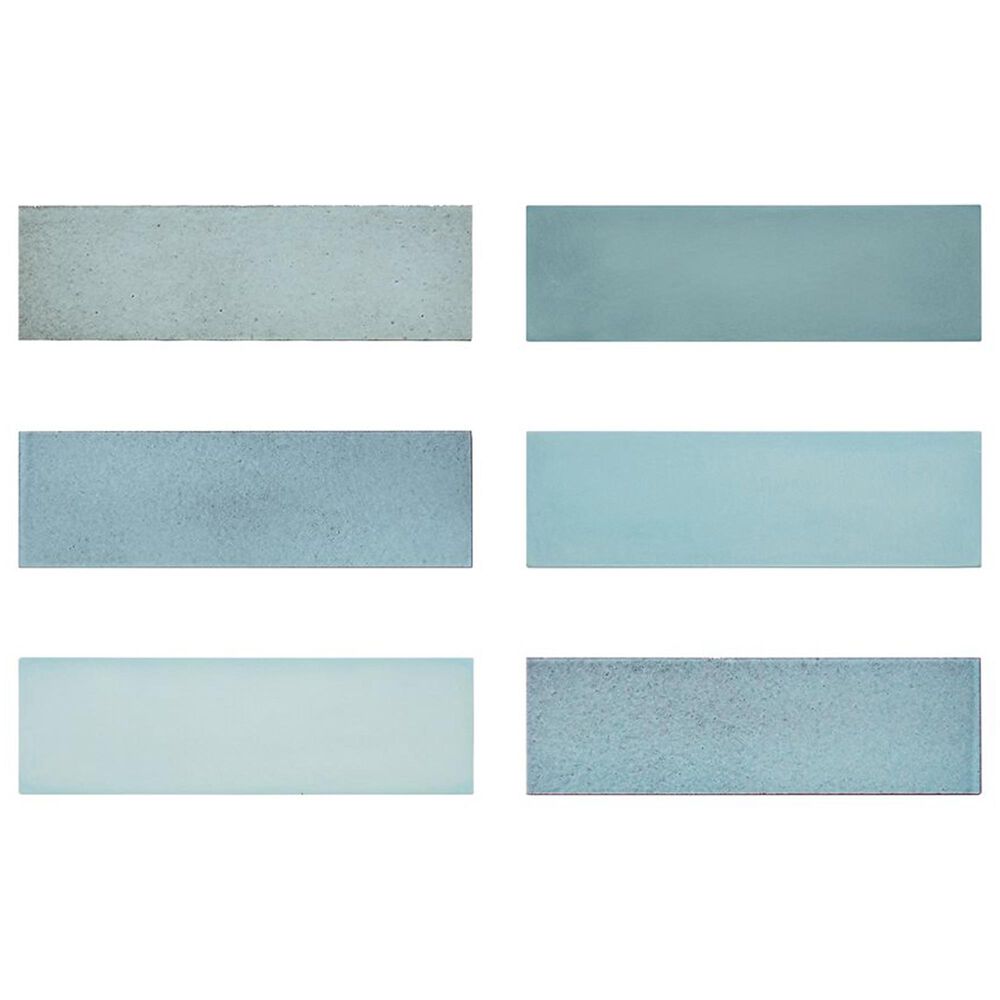 Soho Studio ColorHues Ocean Blend 2" x 8" Cement and Lava Stone Tile, , large