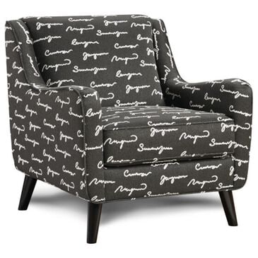 Xenia Shadowfax Dove Accent Chair in Poetry Iron, , large